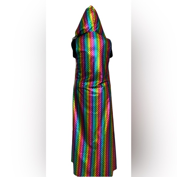Rainbow Scalloped Holographic Long Vest - Picture 4 of 5